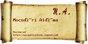 Mocsári Alóma névjegykártya